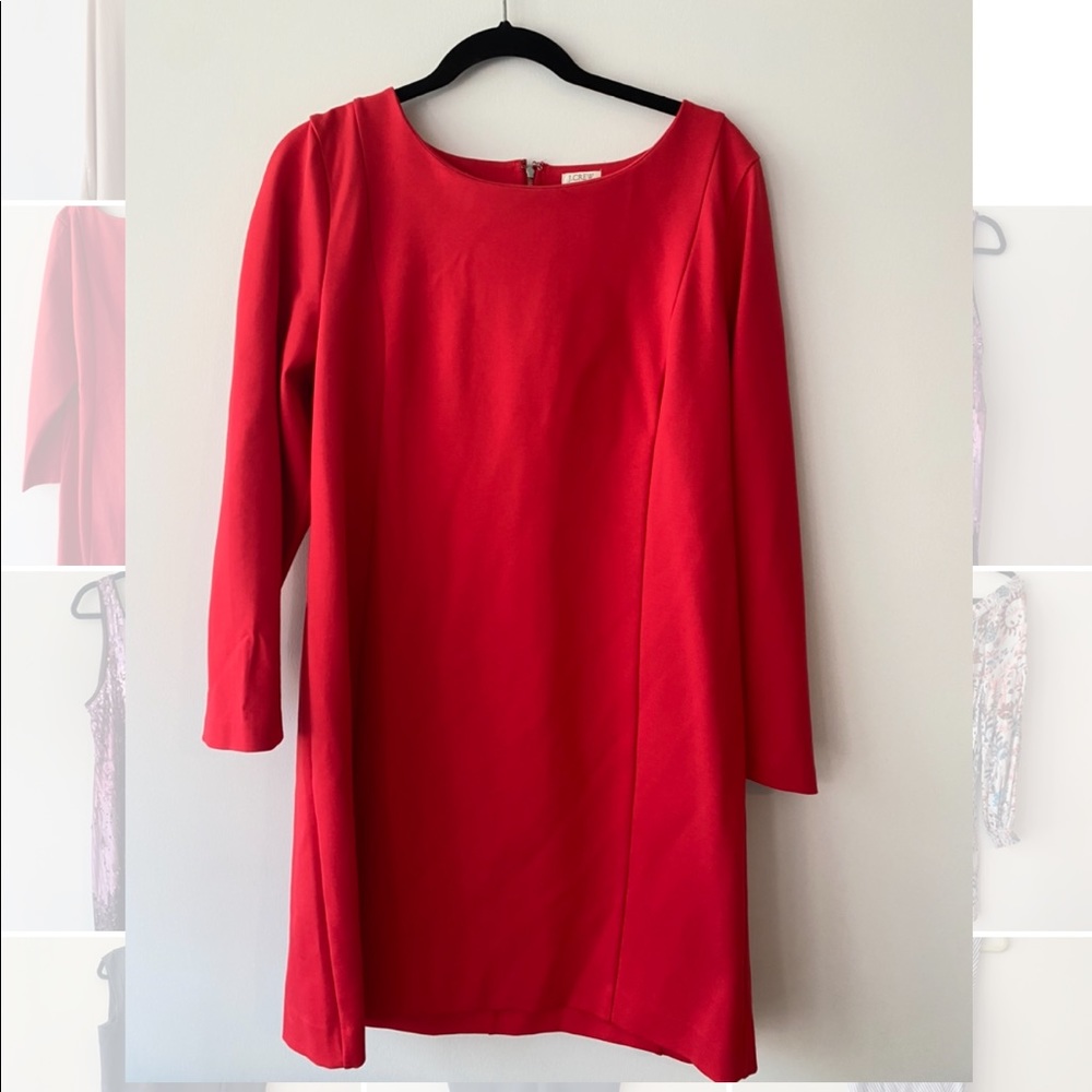 J Crew red formal work dress, size XL